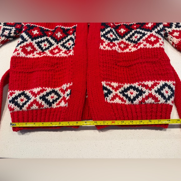 Camp Kitschy Knits Starsky Hand Knit Wool Sweater 34‎ - Picture 8 of 11